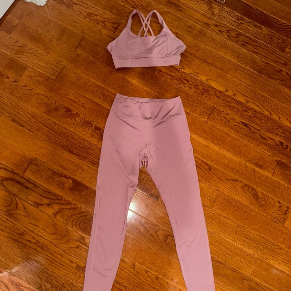 Beige / Mauve Pink Workout Set
